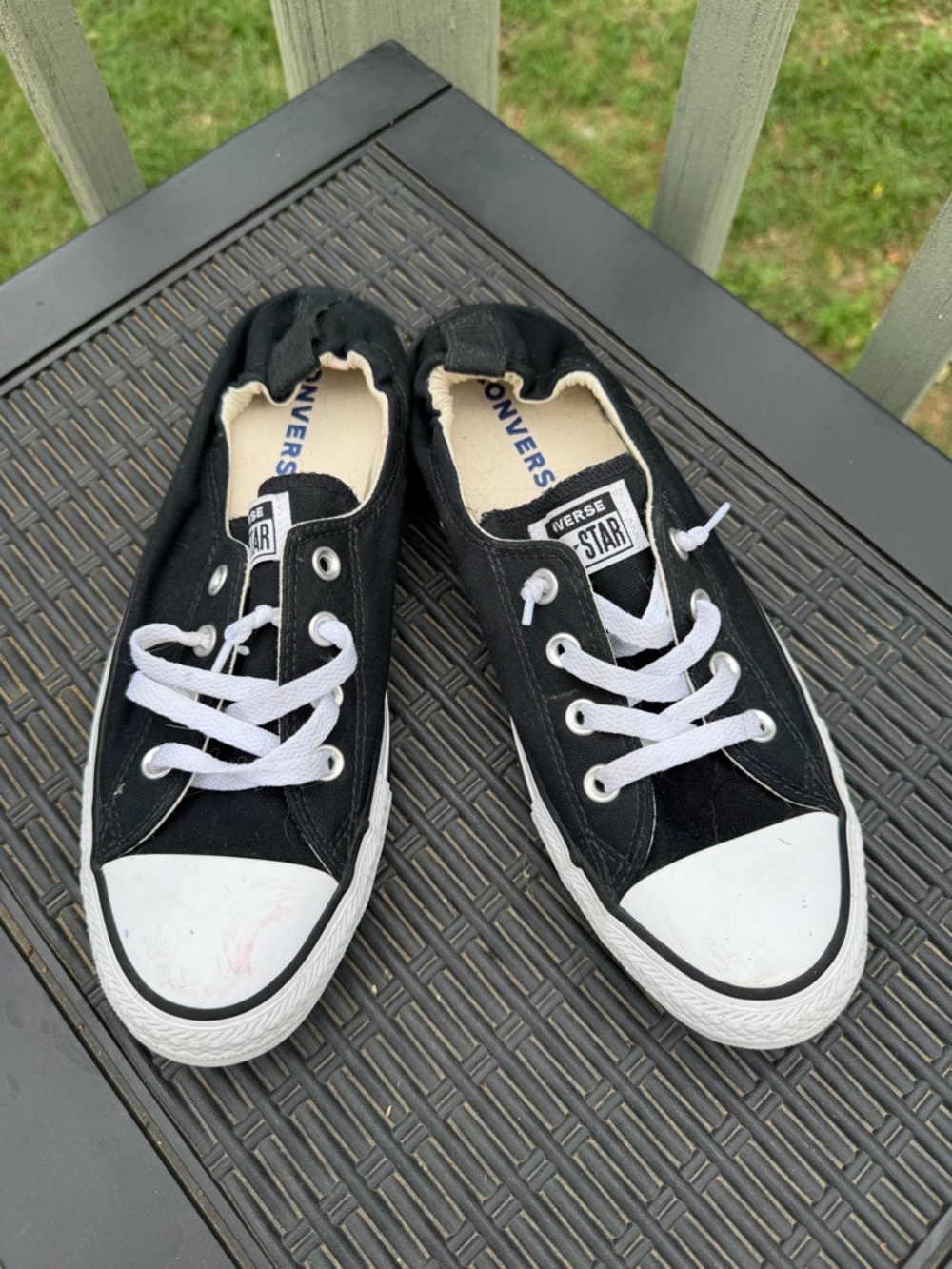 Shoreline Low Top converse Canvas Sneakers - Black size 10 - Picture 6 of 9